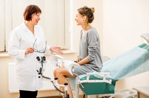 Woman consulting a doctor